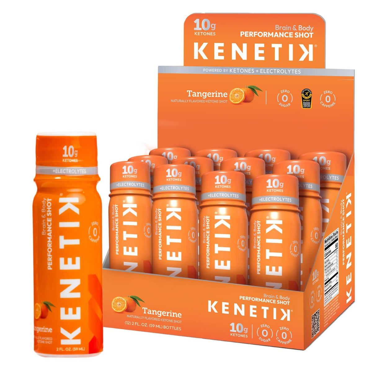Kenetik Ketone Shots bottle pour for quick, clean energy on the go.