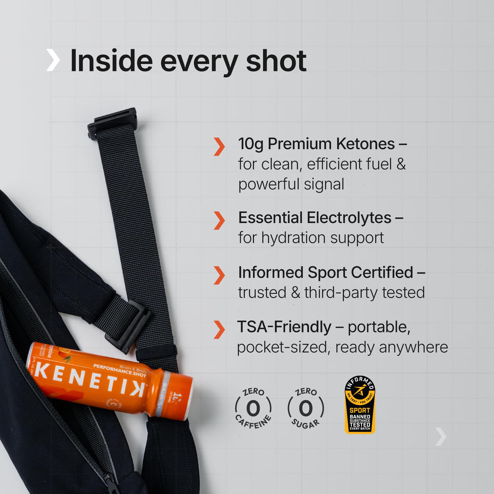 Kenetik electrolyte blend supports hydration during workouts and busy days.