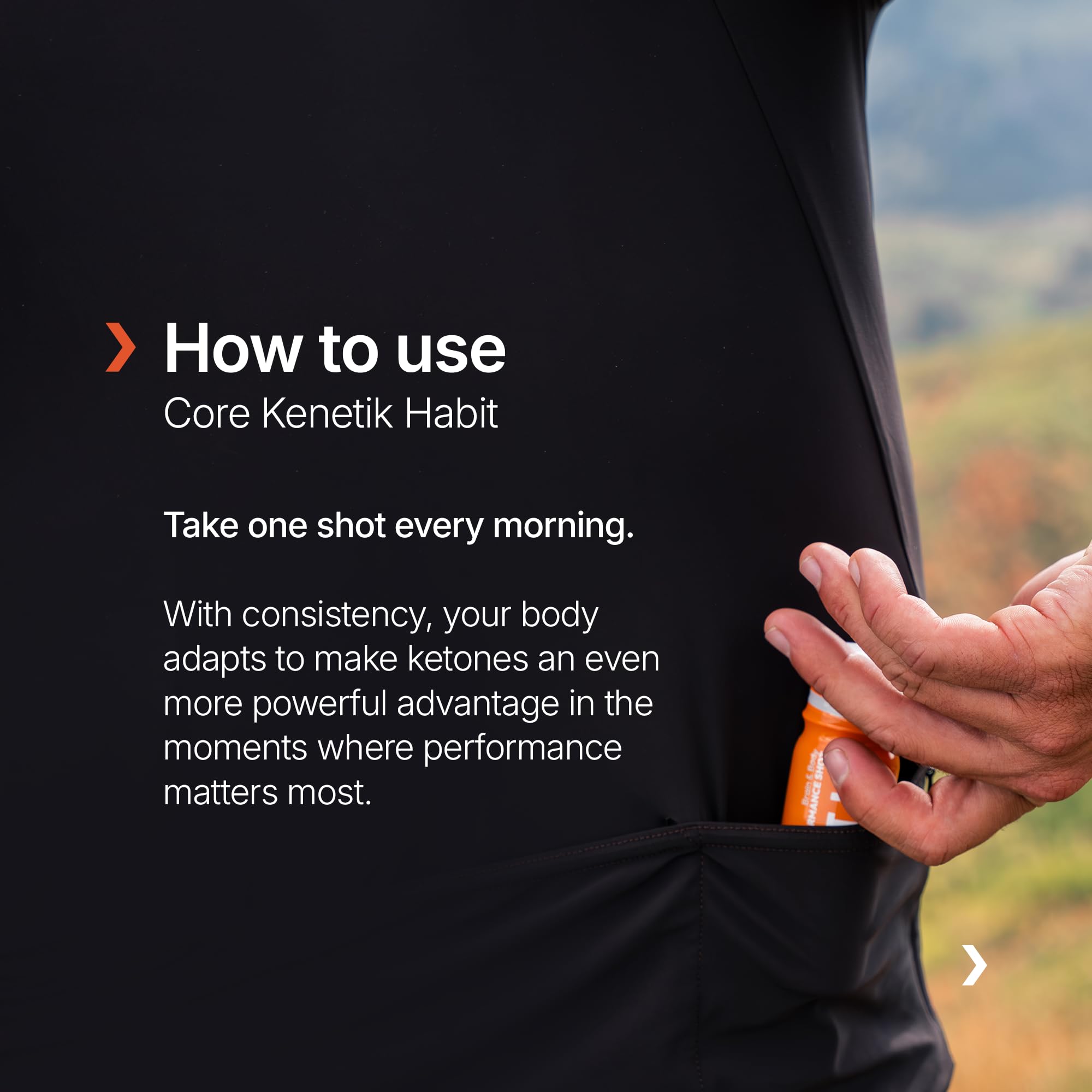 Kenetik Tangerine flavor shot suggests bright citrus energy on demand.
