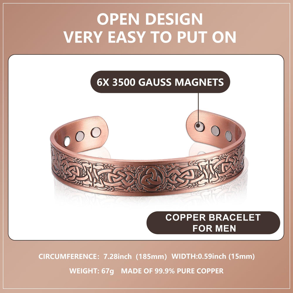 KENLANO copper bracelet care patina note highlights natural surface aging gracefully.