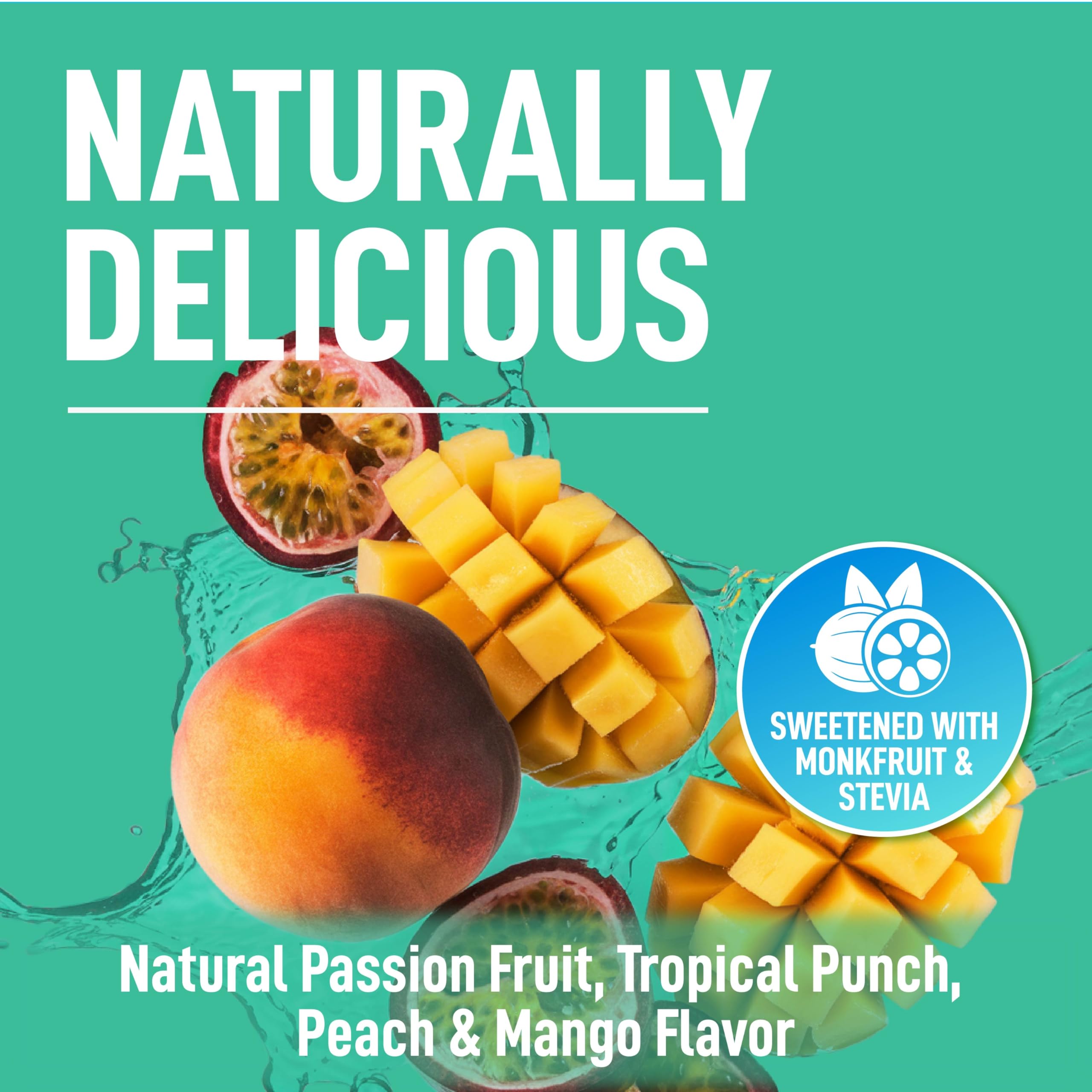 Single-serve stick pack dissolves fast in water, ideal for travel hydration.
