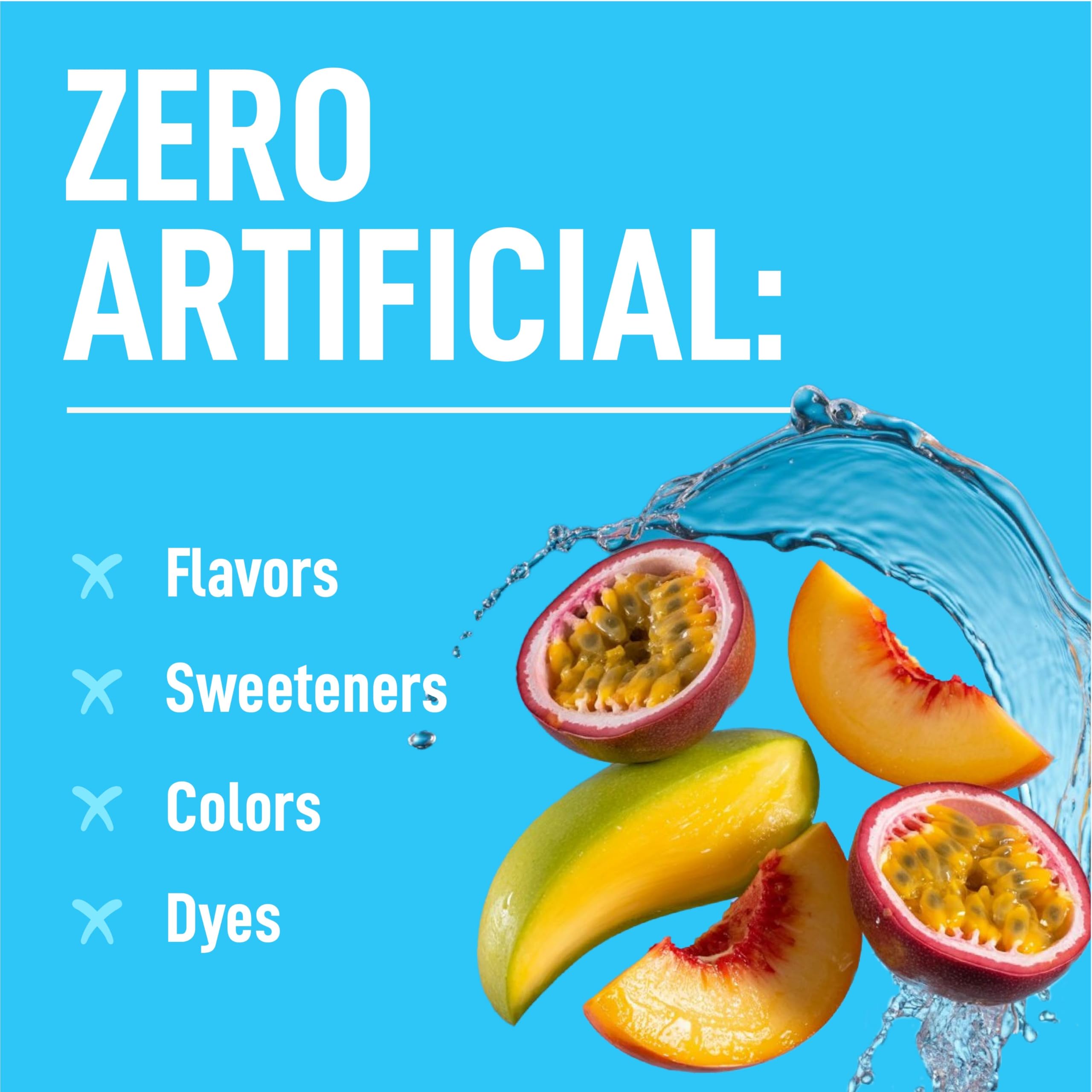 Tropical flavors deliver a refreshing, light taste without a salty aftertaste.