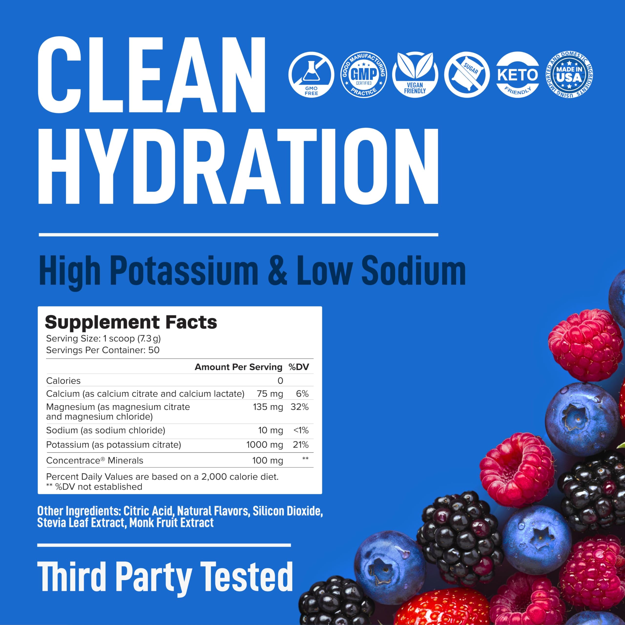 Keppi Mixed Berry Electrolytes prepared drink in glass after workout