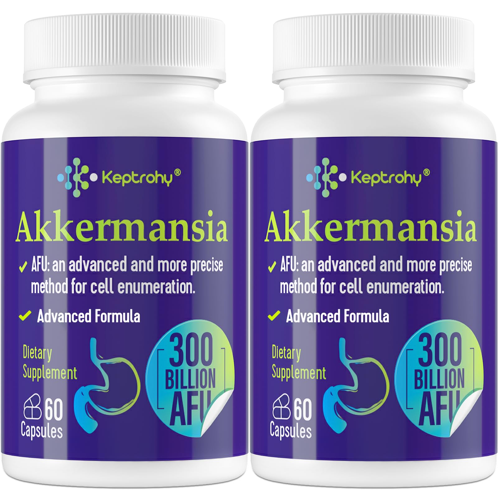 60 capsules provide a 30-day supply in shelf-stable packaging
