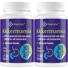 Keptrohy Akkermansia bottle with 300B AFU capsules supports gut balance