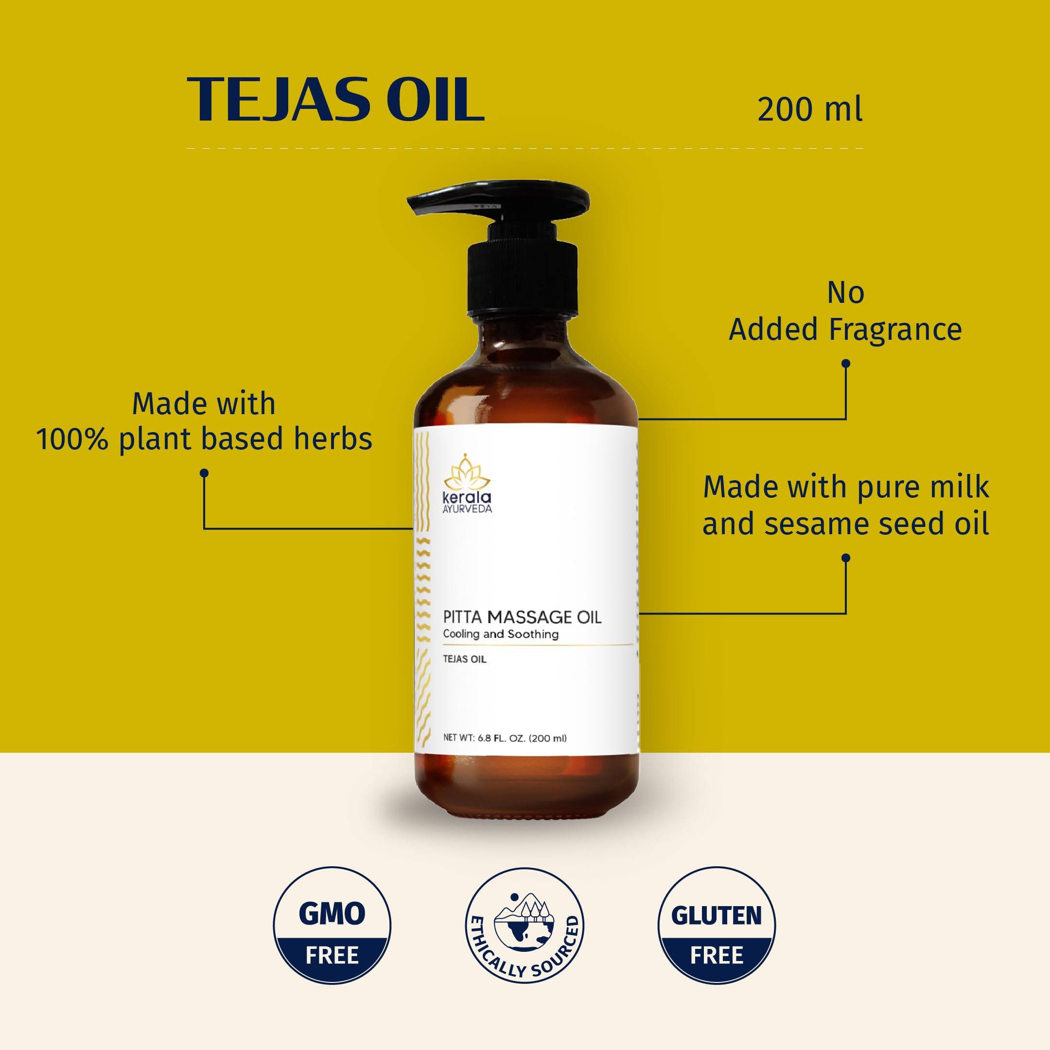 Cooling blend of Tejas Oil with botanicals for skin comfort