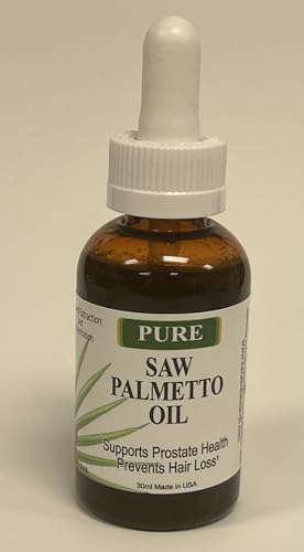 KERATIN RESEARCH Saw Palmetto Oil dropper shown for convenient dosing.