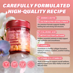 Kereeao biotin-hyaluronic-acid ingredients closeup highlight nourishing compounds.