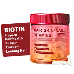 Kereeao Hair Skin Nails bottle pour supports easy daily beauty routine.