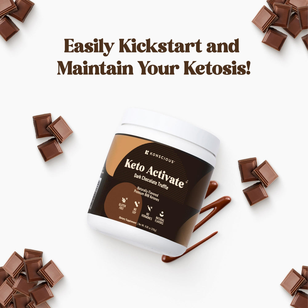 Keto Activate powder poured into shaker for easy mixing