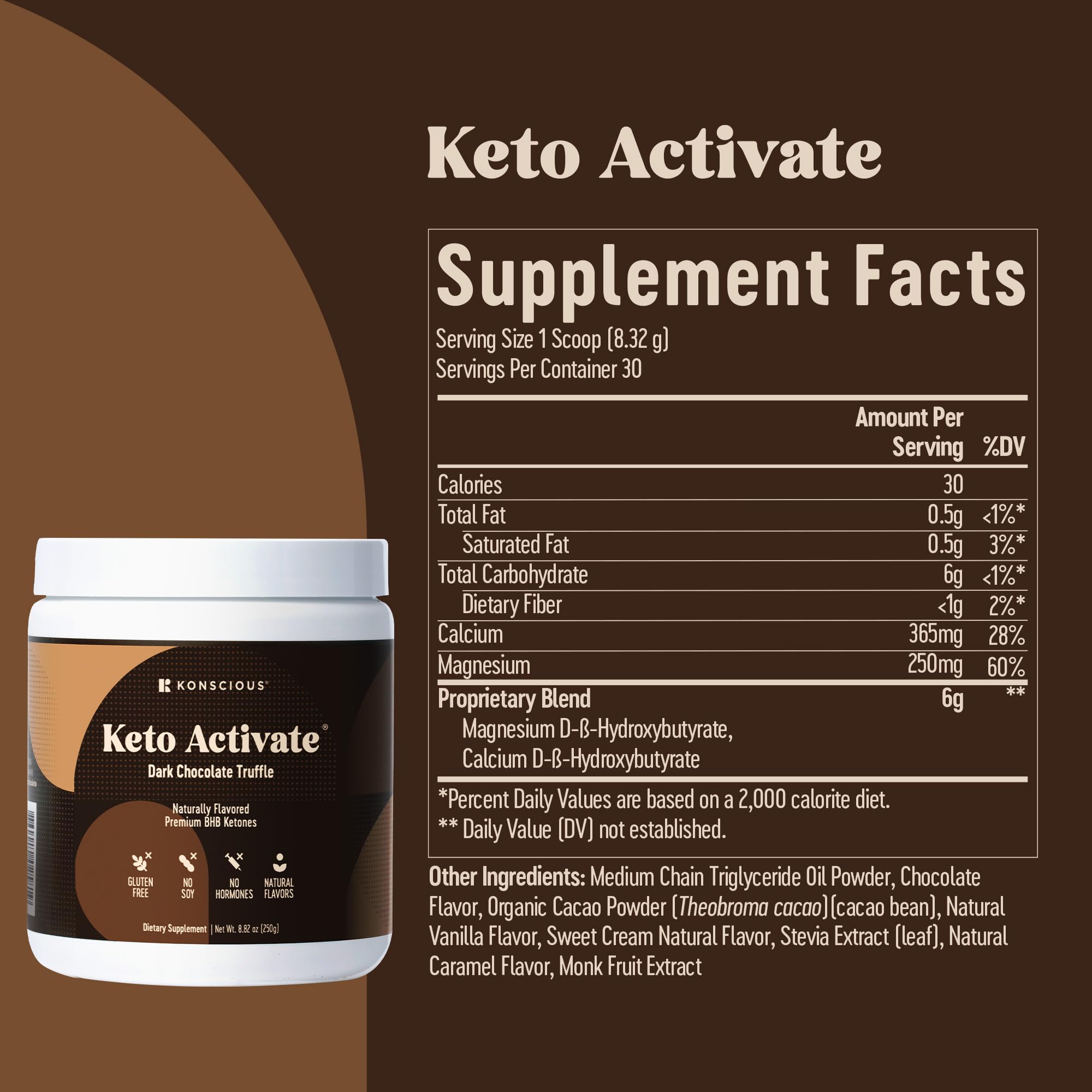Keto Activate serving spoon dispensing portion control for convenient servings.