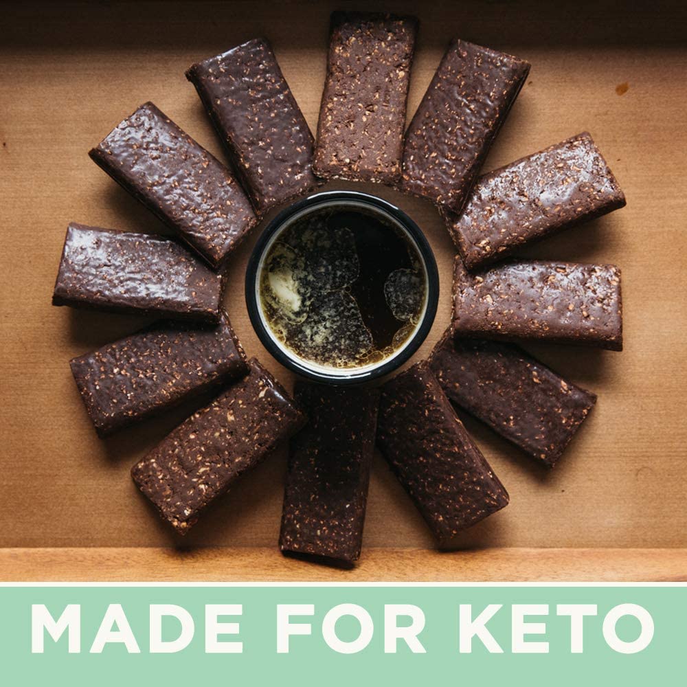 Keto Bars Dark Chocolate Coconut Almond bar highlighting bold, gluten-free taste.