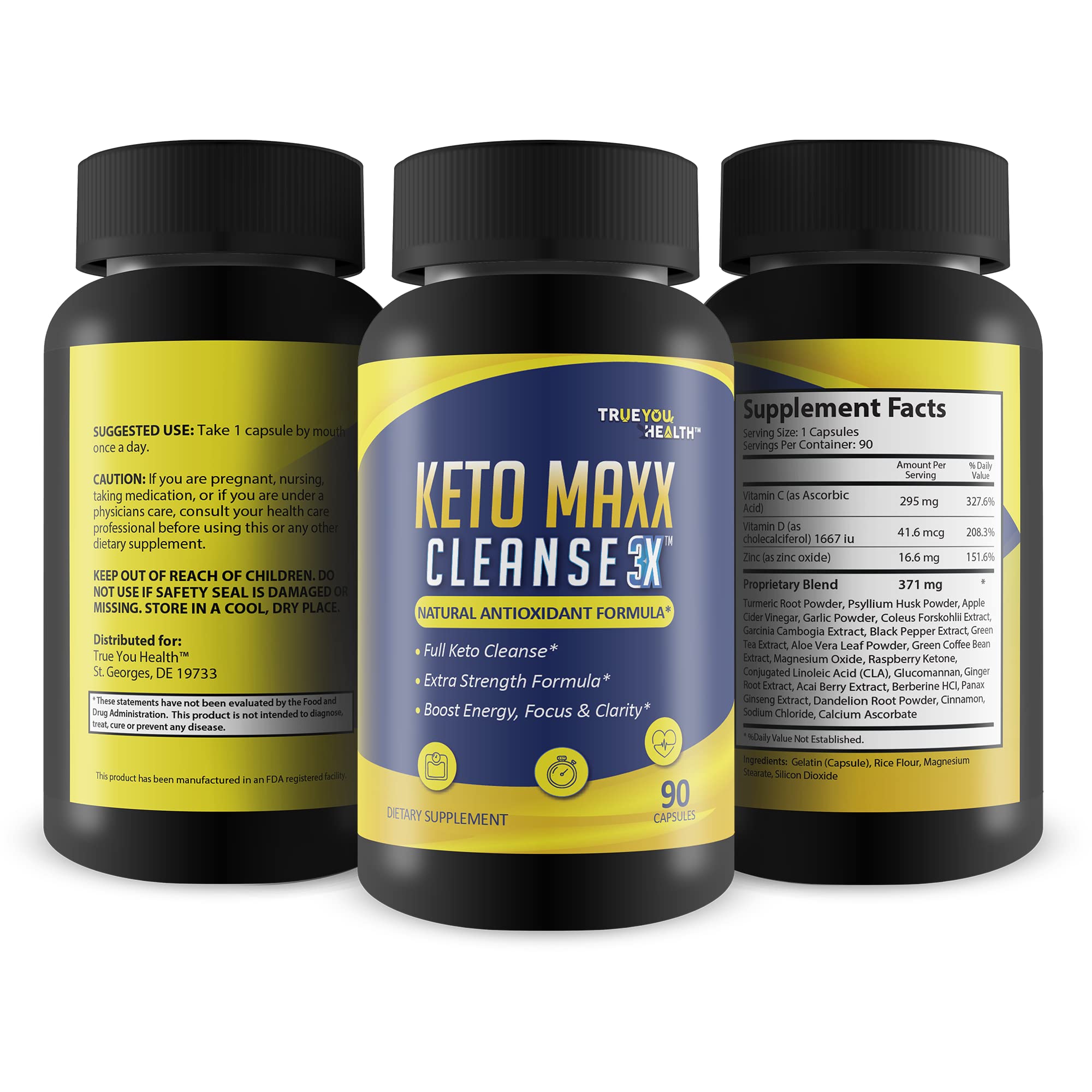 Keto Maxx Cleanse 3X pills being poured for the cleanse routine.