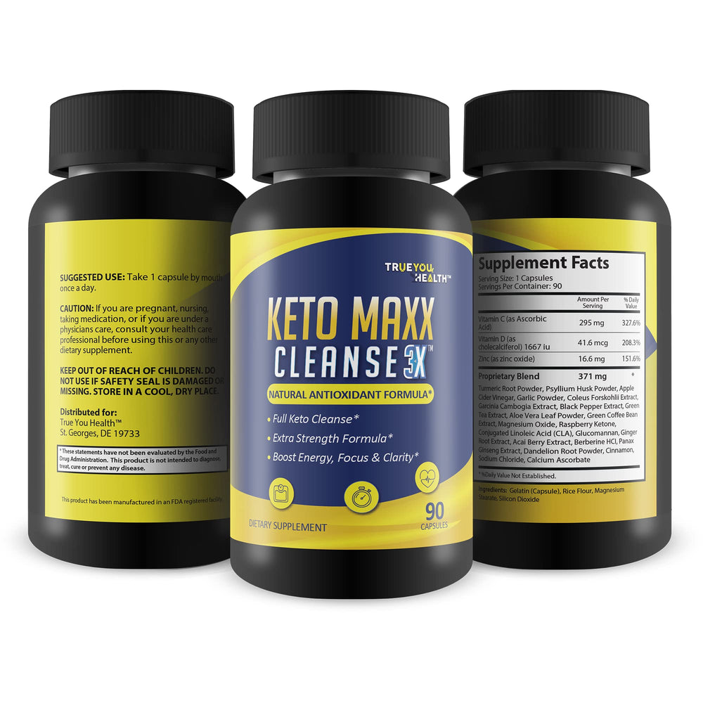 Keto Maxx Cleanse 3X pills being poured for the cleanse routine.