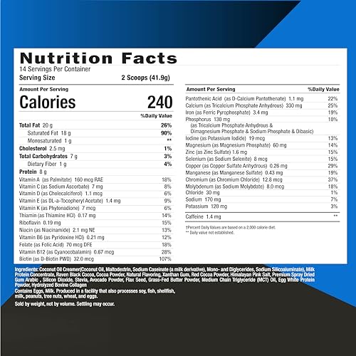 Keto Science Keto Shake powder bag showing convenient keto meal replacement.