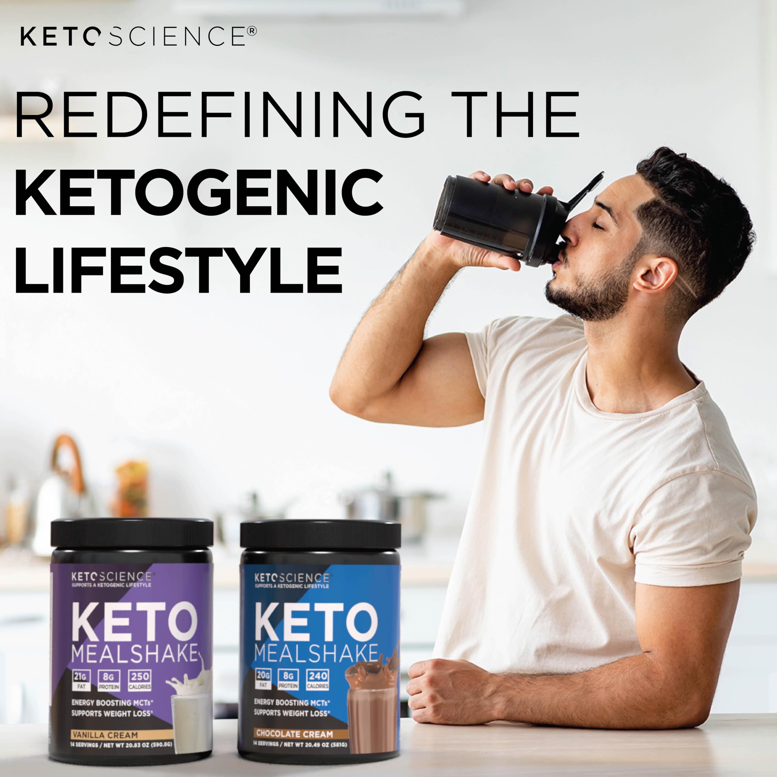 Gluten-free keto shake suitable for low-carb lifestyles.