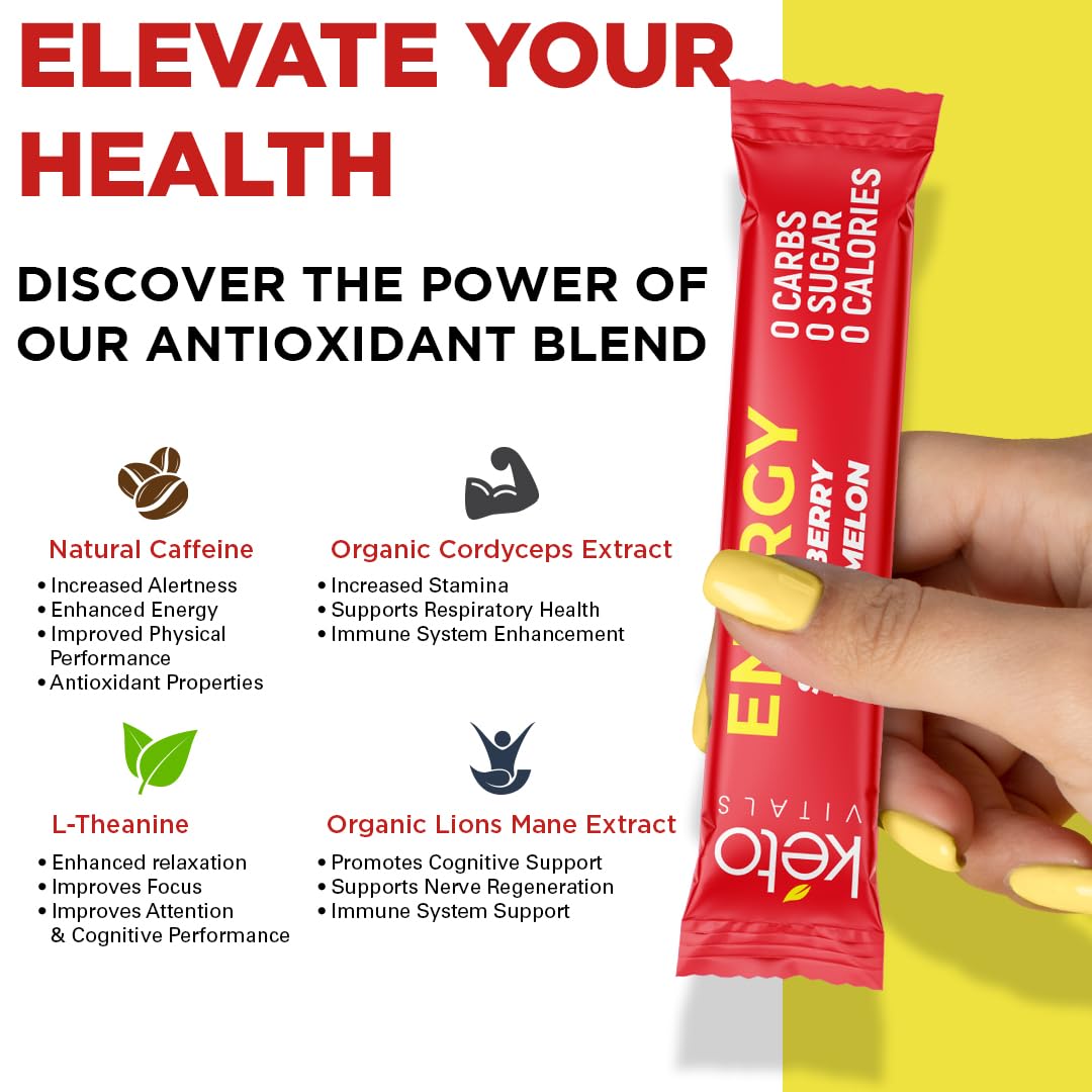 On-the-go use with Keto Vitals pack for hydration