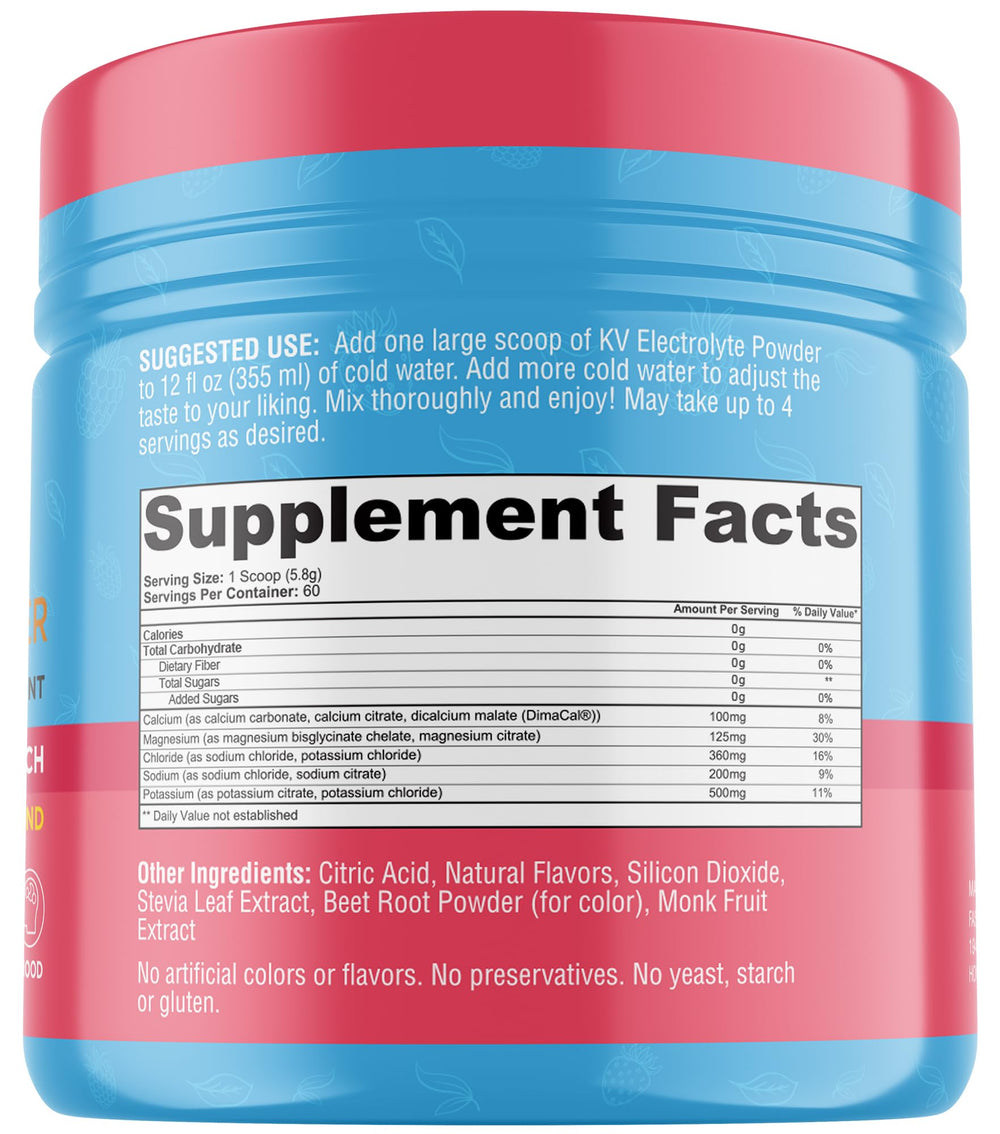Keto Vitals nutrition label detail