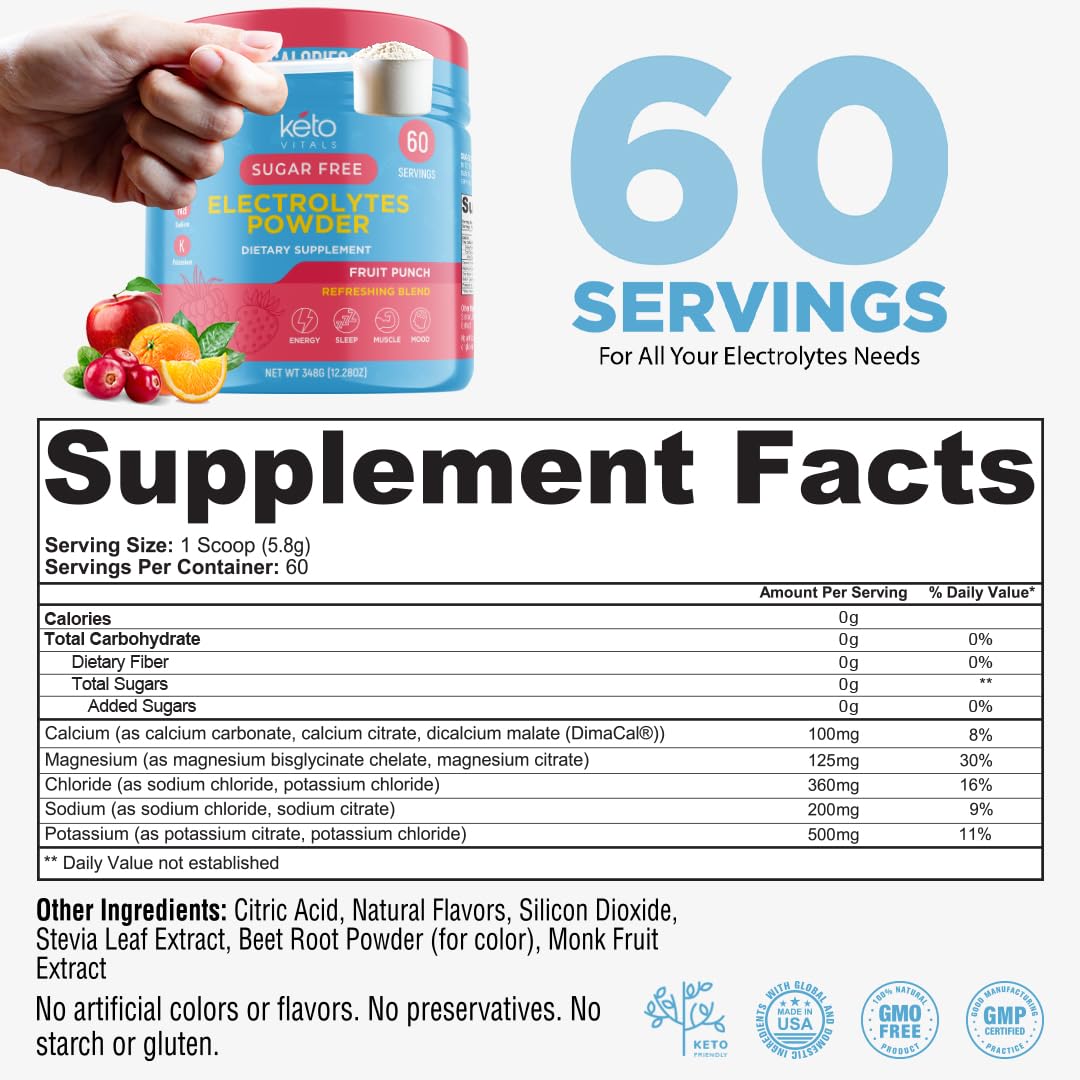 Keto Vitals serving scoop beside glass of prepared drink