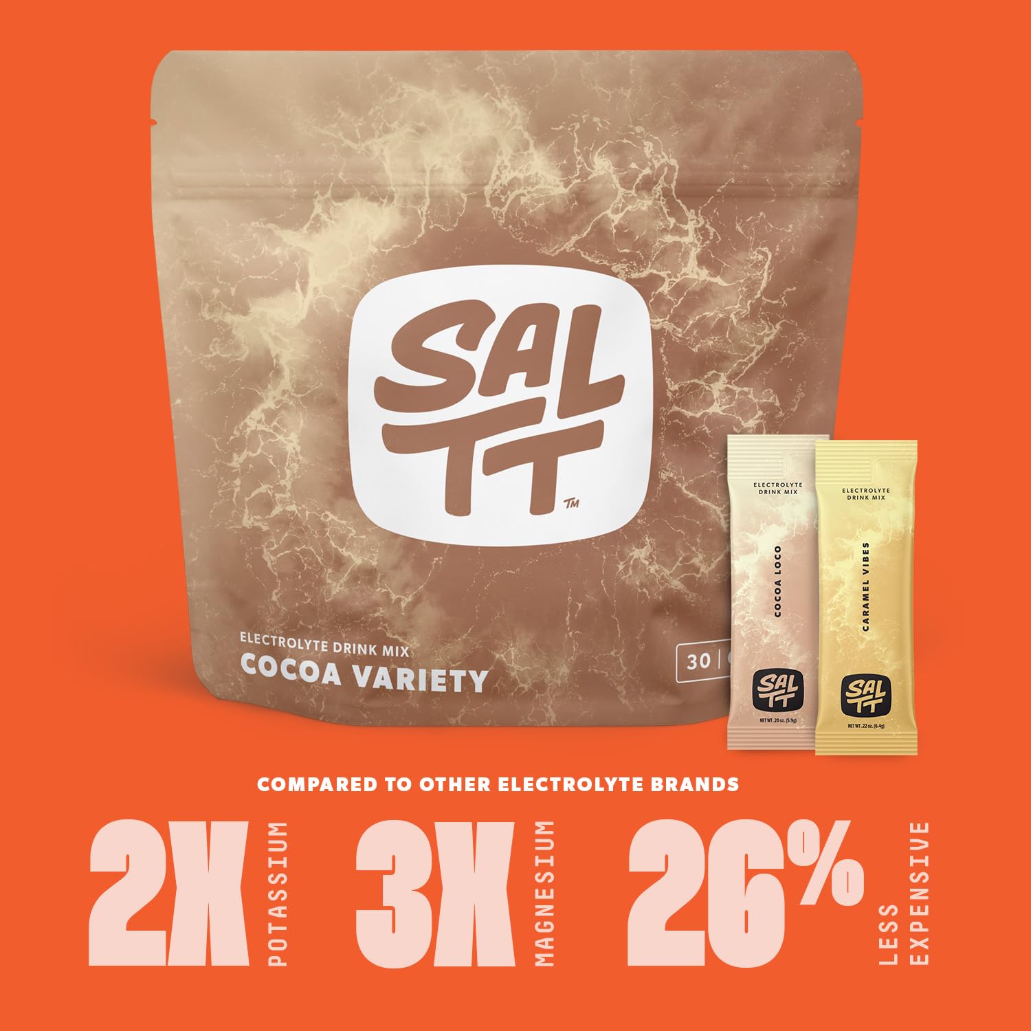 SALTT cocoa label closeup emphasizes minerals in the product