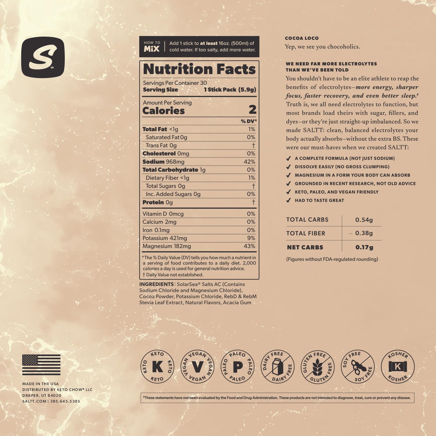 Keto Chow SALTT Cocoa Loco end-use scenario, enjoying a sip mid-activity.