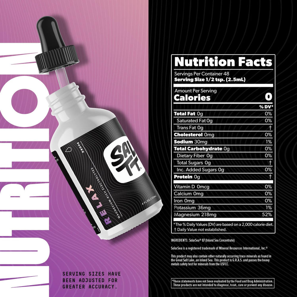 Keto Chow SALTT Relax brand logo on bottle for trust and consistency.