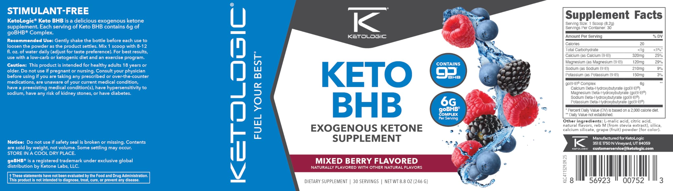 Ketologic KHB bottle with third-party testing label for transparency