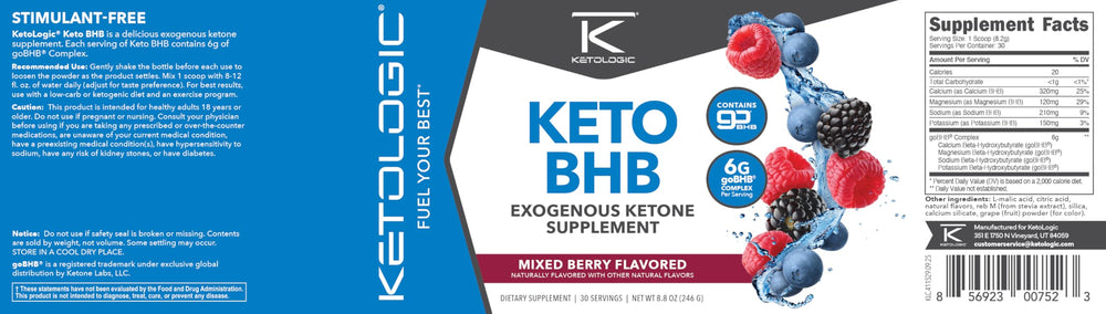 Ketologic KHB bottle with third-party testing label for transparency