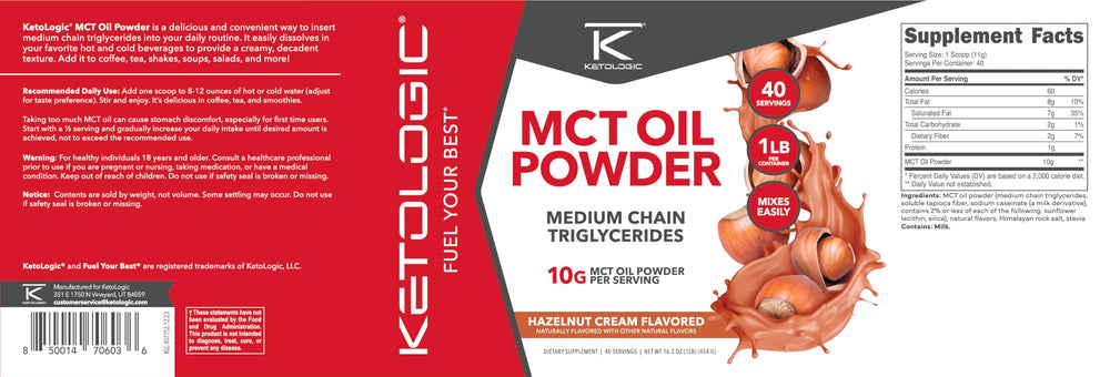 Ketologic MCT Oil Powder into a smoothie for sustained energy and focus