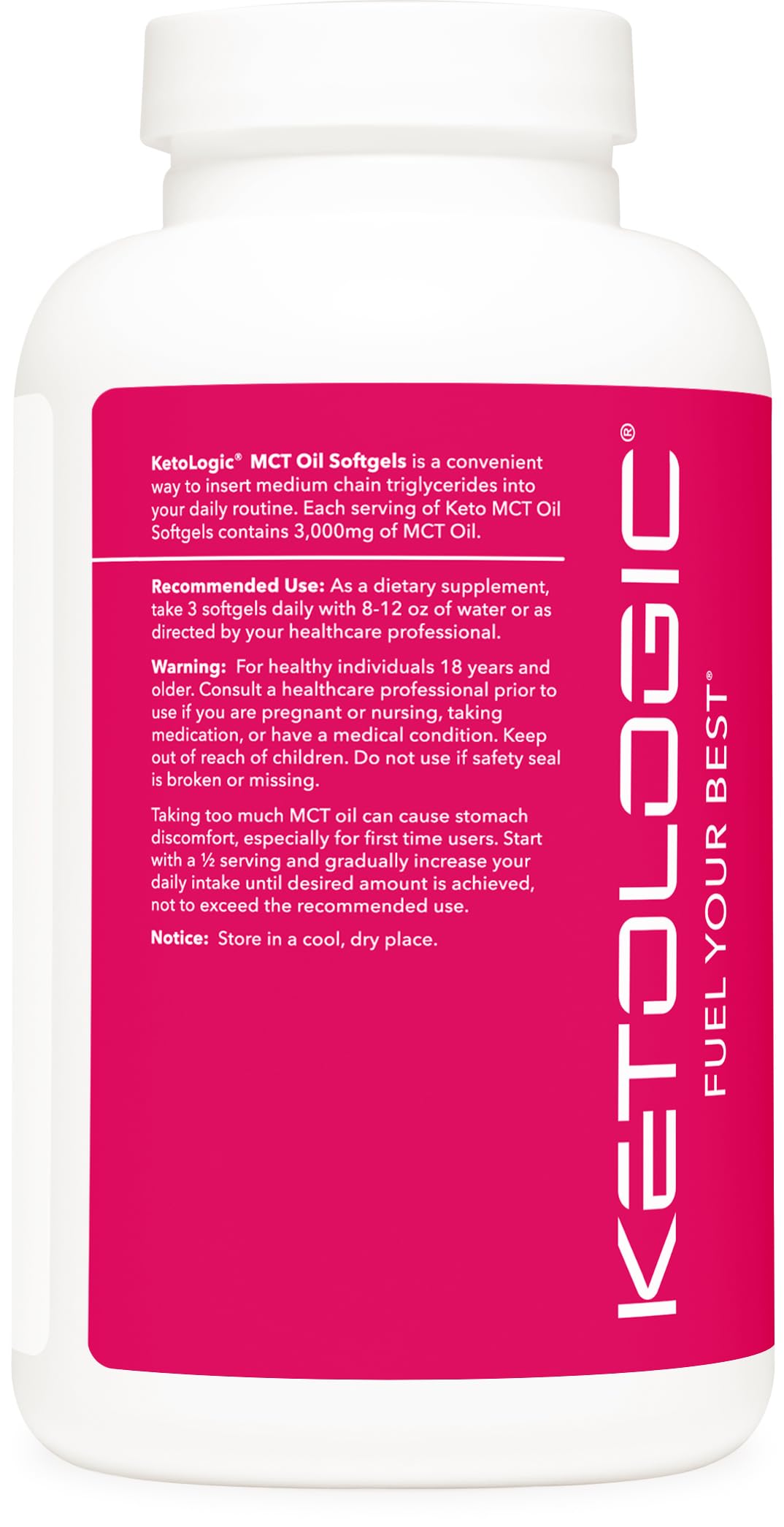 Ketologic MCT Oil Softgels in a gym setting suggest effortless integration into workouts.