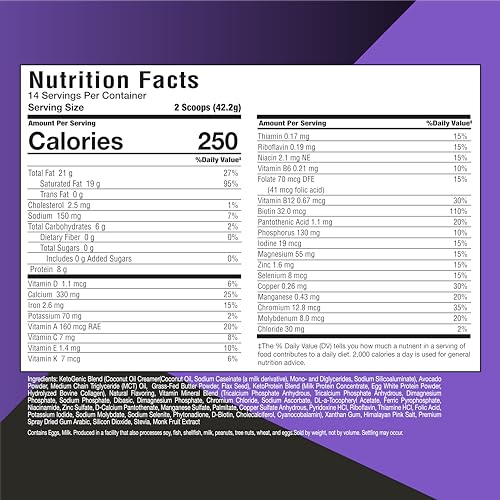 Keto Science Keto Meal Shake Vanilla blending with ice for a creamy, satisfying shake