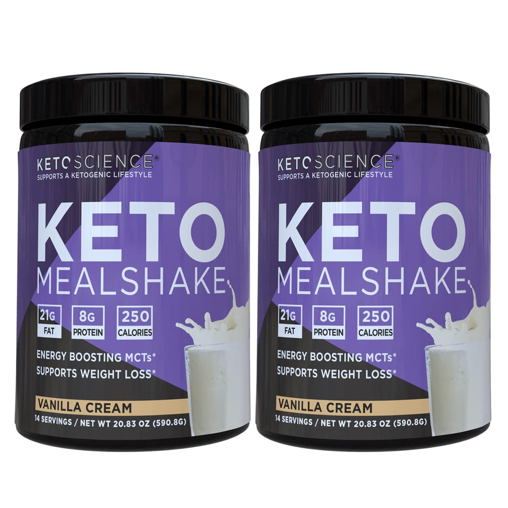 Keto Science ketogenic meal shake vanilla bottle ideal for on-the-go keto nutrition