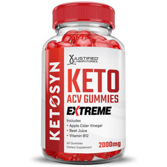 Ketosyn Keto ACV Gummies with B12 and folate visual for daily nutrient boost.