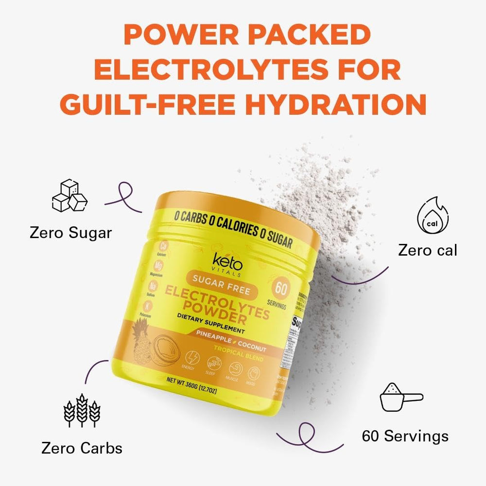 Keto Vitals Cherry Limeade flavor powder mixed into water for vibrant hydration.