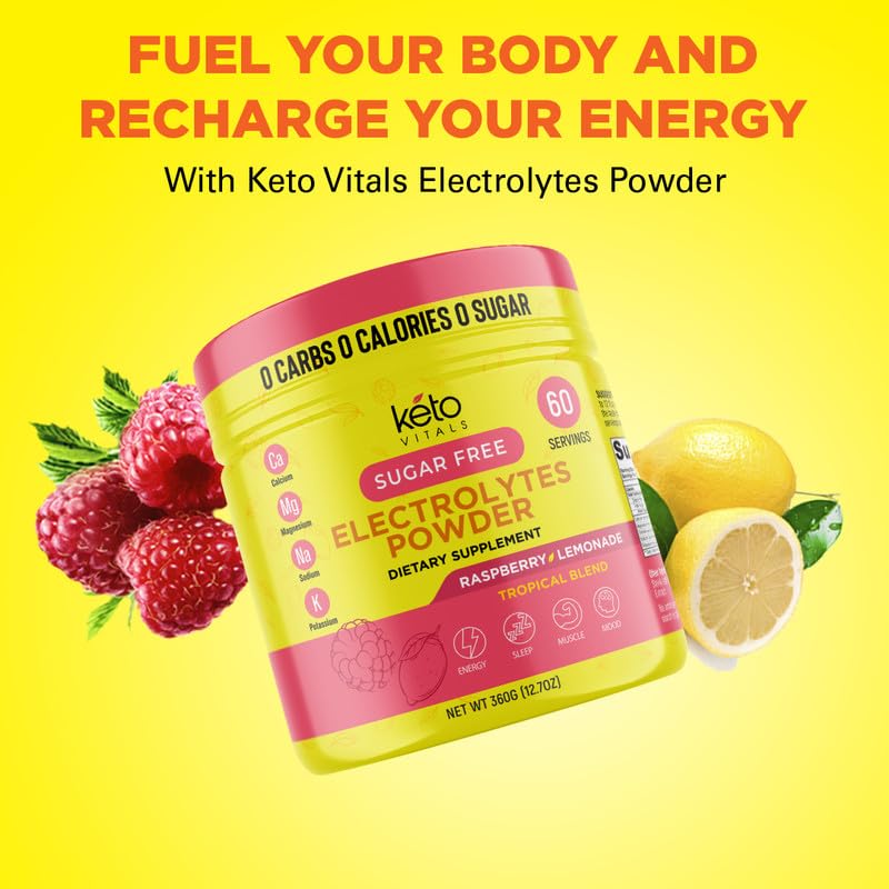 Keto Vitals Electrolytes Powder flavor collection featuring eight keto flavors.
