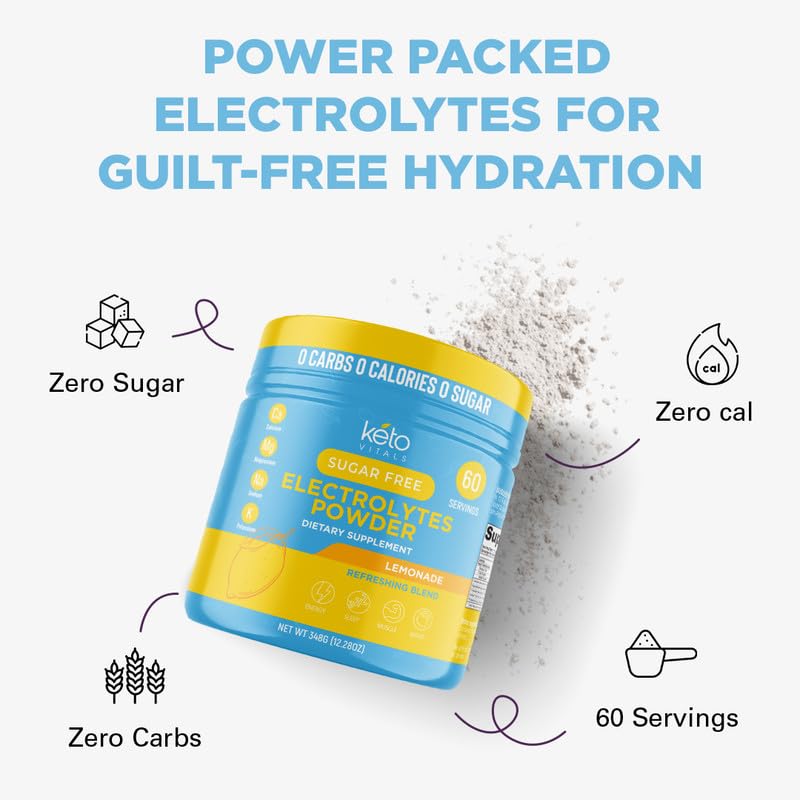 Keto Vitals Electrolytes Powder with keto-friendly ingredients for energy support
