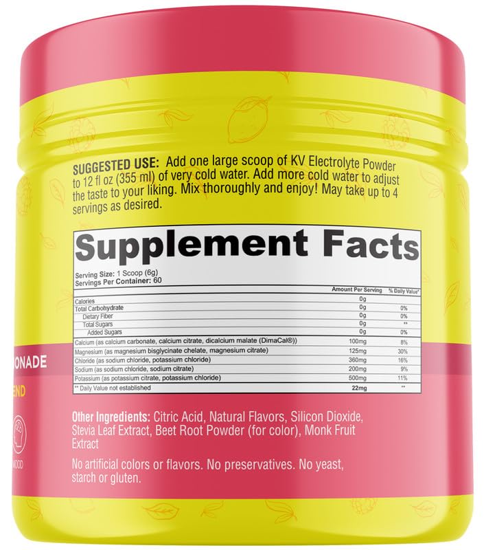Keto Vitals Electrolytes Powder nutrition panel highlighting minerals without sugar.