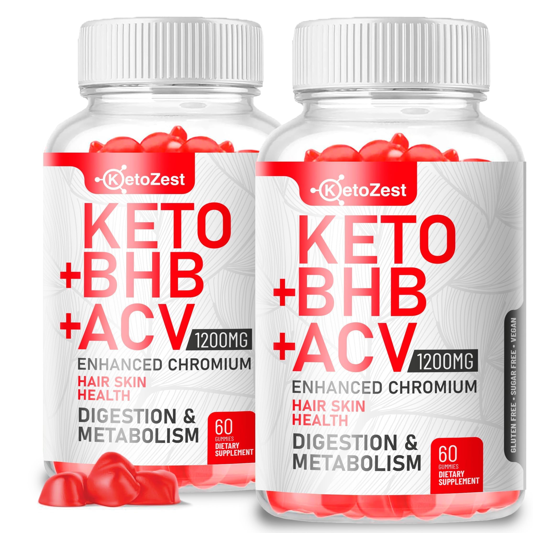 KetoZest gummies bottle for convenient daily keto support.