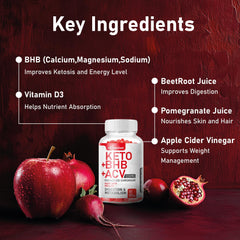 Ingredients scene highlighting ACV with The Mother and BHB blend.