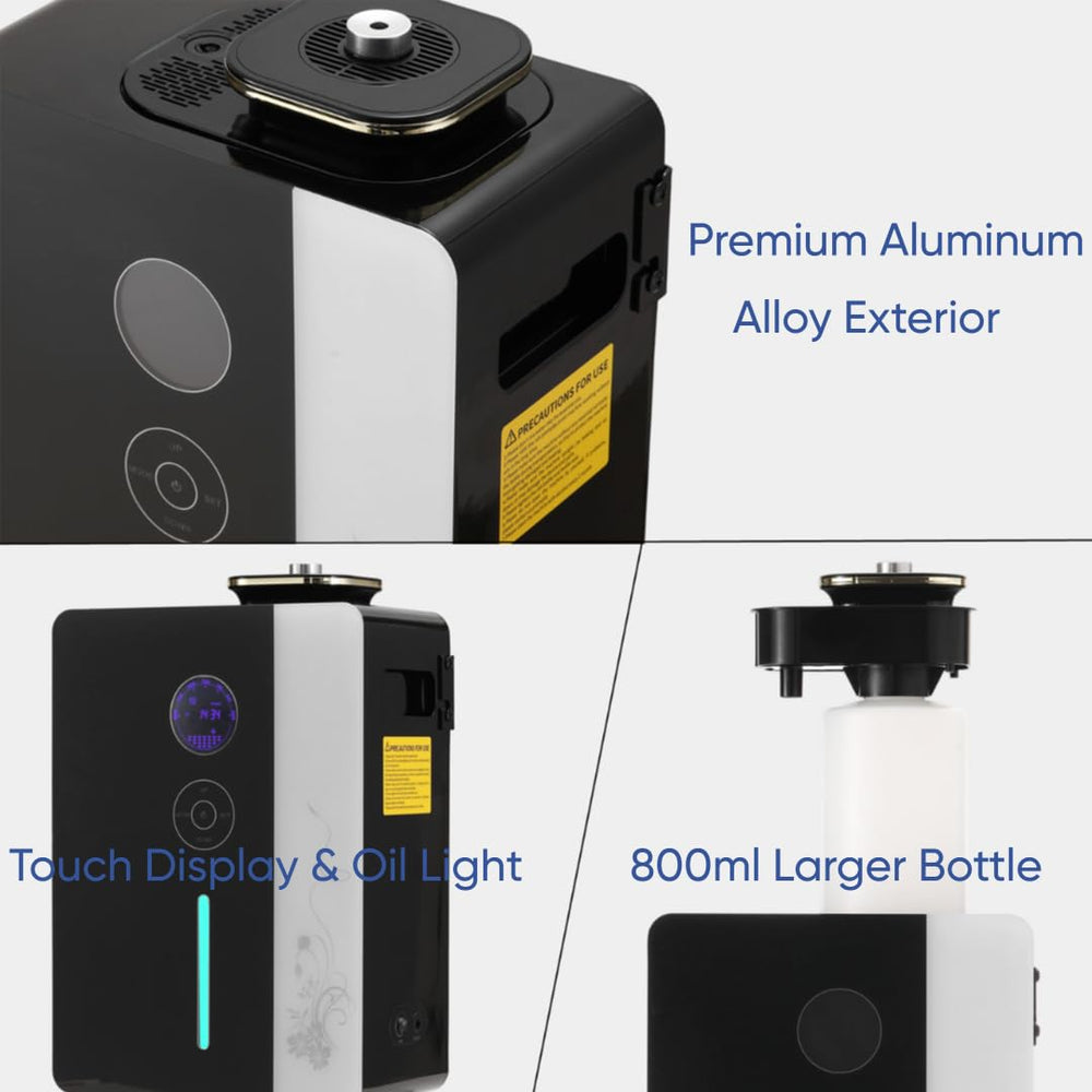 Lock button on Kevinleo diffuser prevents unwanted setting changes.