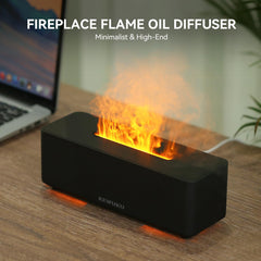 KEWUKU diffuser with two LED flame lights for cozy ambiance