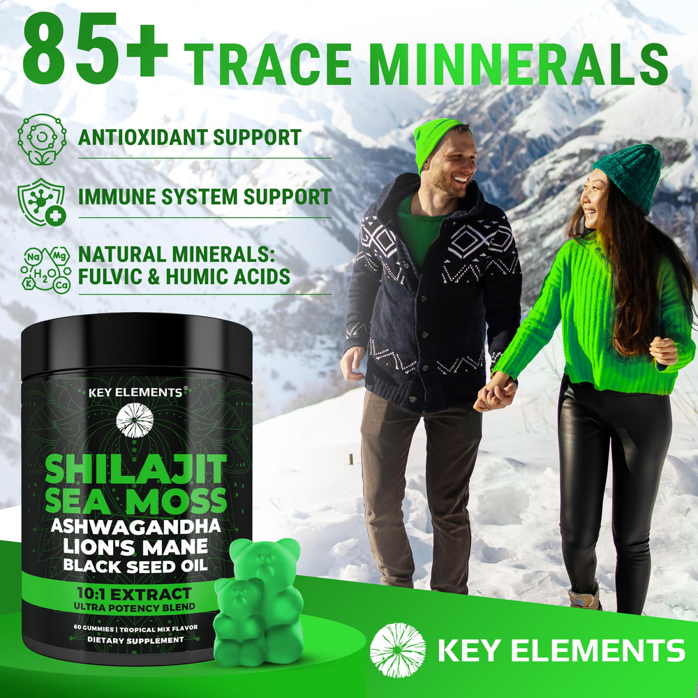 KEY ELEMENTS Black Seed Oil gummies providing antioxidants for daily resilience.