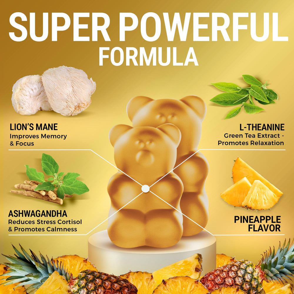 Pineapple flavor notes in KEY ELEMENTS Lion's Mane gummies for daily routine.