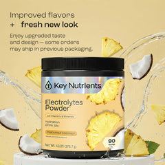 Key Nutrients electrolyte powder scoop for a quick hydration boost