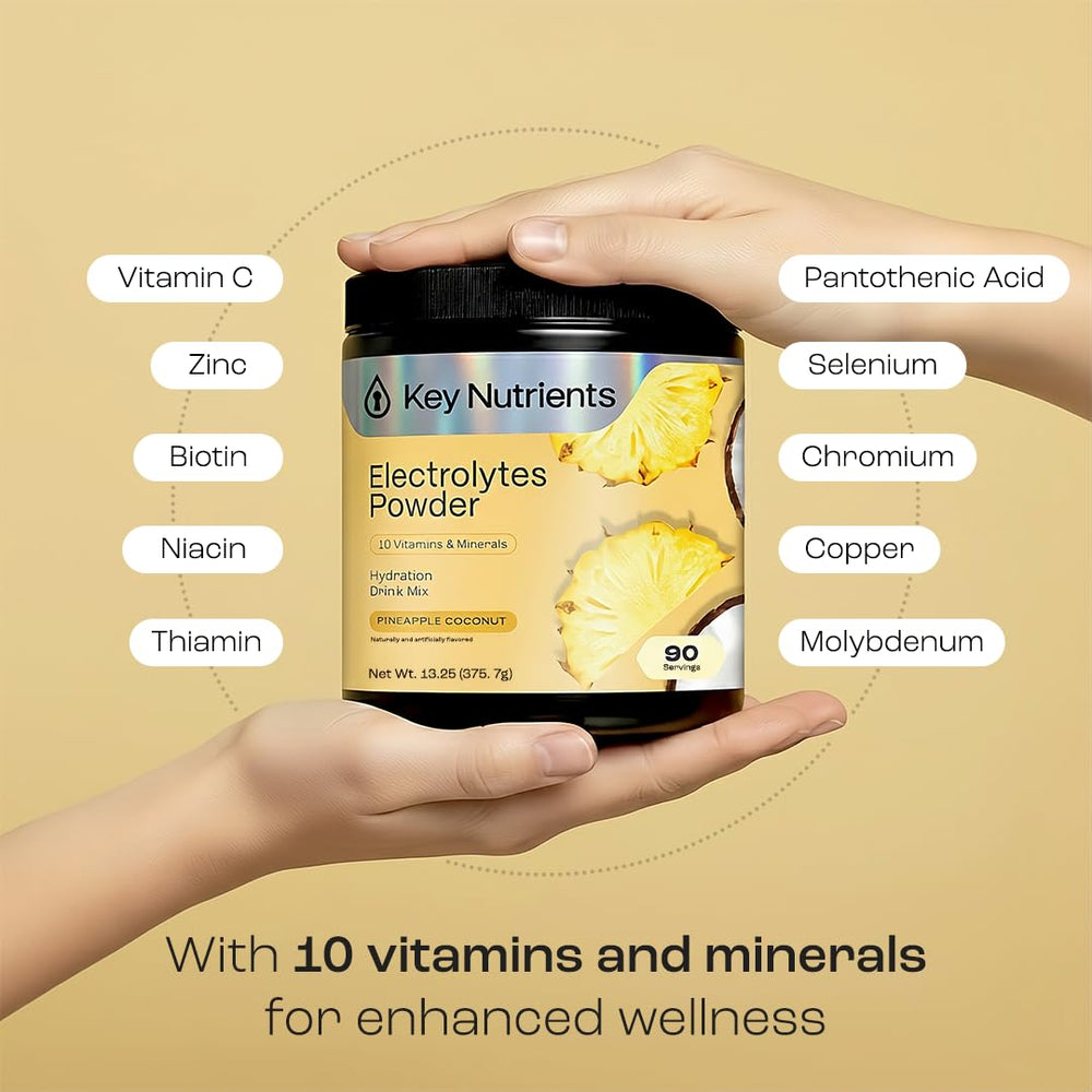 Key Powder KEY NUTRIENTS Multivitamin Electrolytes Powder No Sugar — Tropical Pin ...
