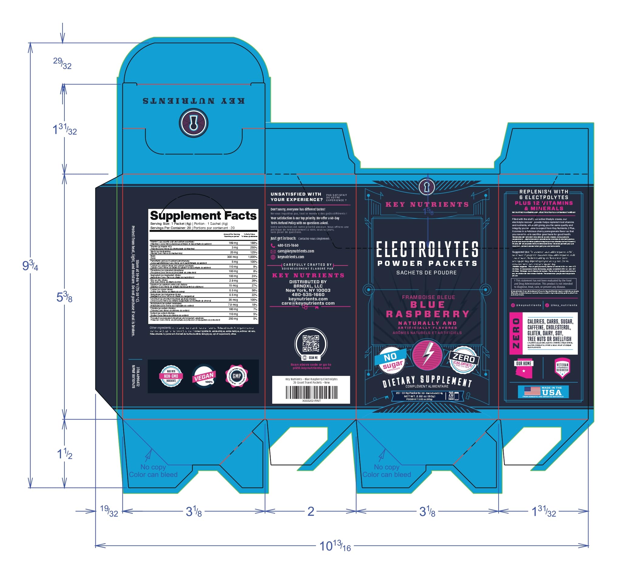 USA-made KEY NUTRIENTS label highlights veteran-founded brand quality