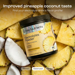 Key Nutrients tropical pineapple coconut flavor close-up on label