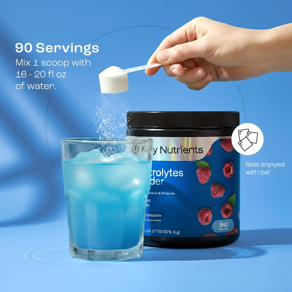 KEY NUTRIENTS label highlights 6 electrolytes and 18 vitamins for balanced support.