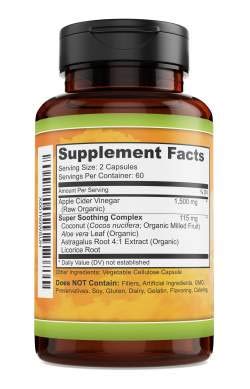 Satisfaction guarantee seal on Key Nutrition ACV packaging.