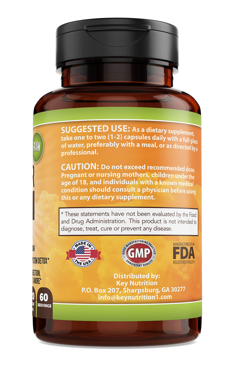 Close-up of the Mother in Key Nutrition ACV bottle.